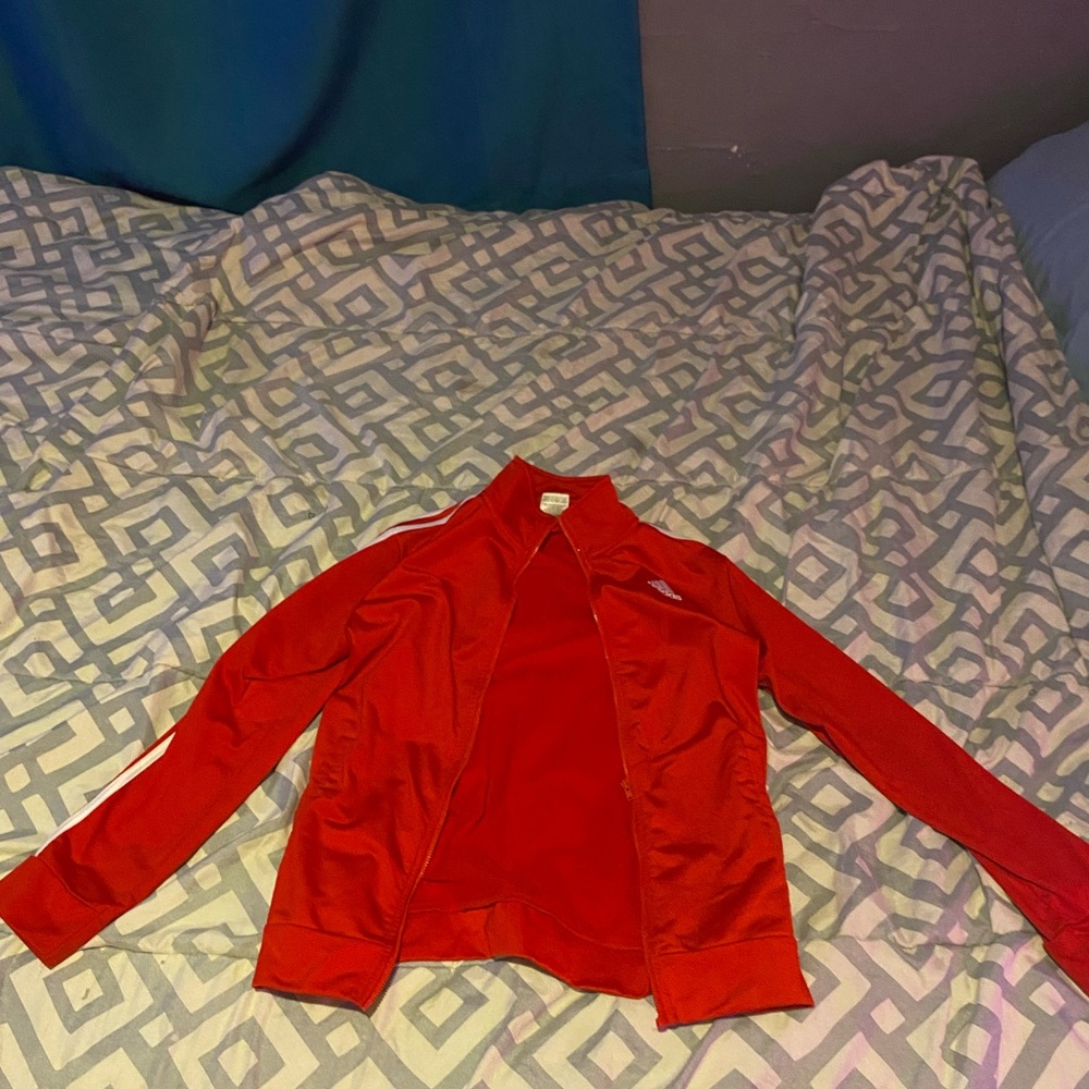 Adidas Red Bomber Jacket